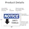 Signmission Dirty Towels (Down Arrow), 18 in W x Rectangle, Aluminum OS-2PACK-NS-A-1218-L-11038 - alternate 6